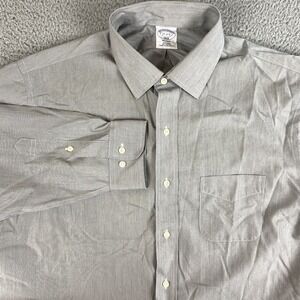 Brooks Brothers Shirt Mens 17-2/3 Regent Regular Fit Non Iron Preppy Casual